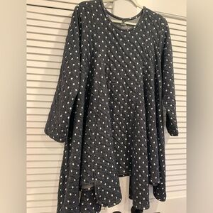 NWOT Dress To Kill by Jane Mohr lagenlook polka dot’s eclectic top one zise